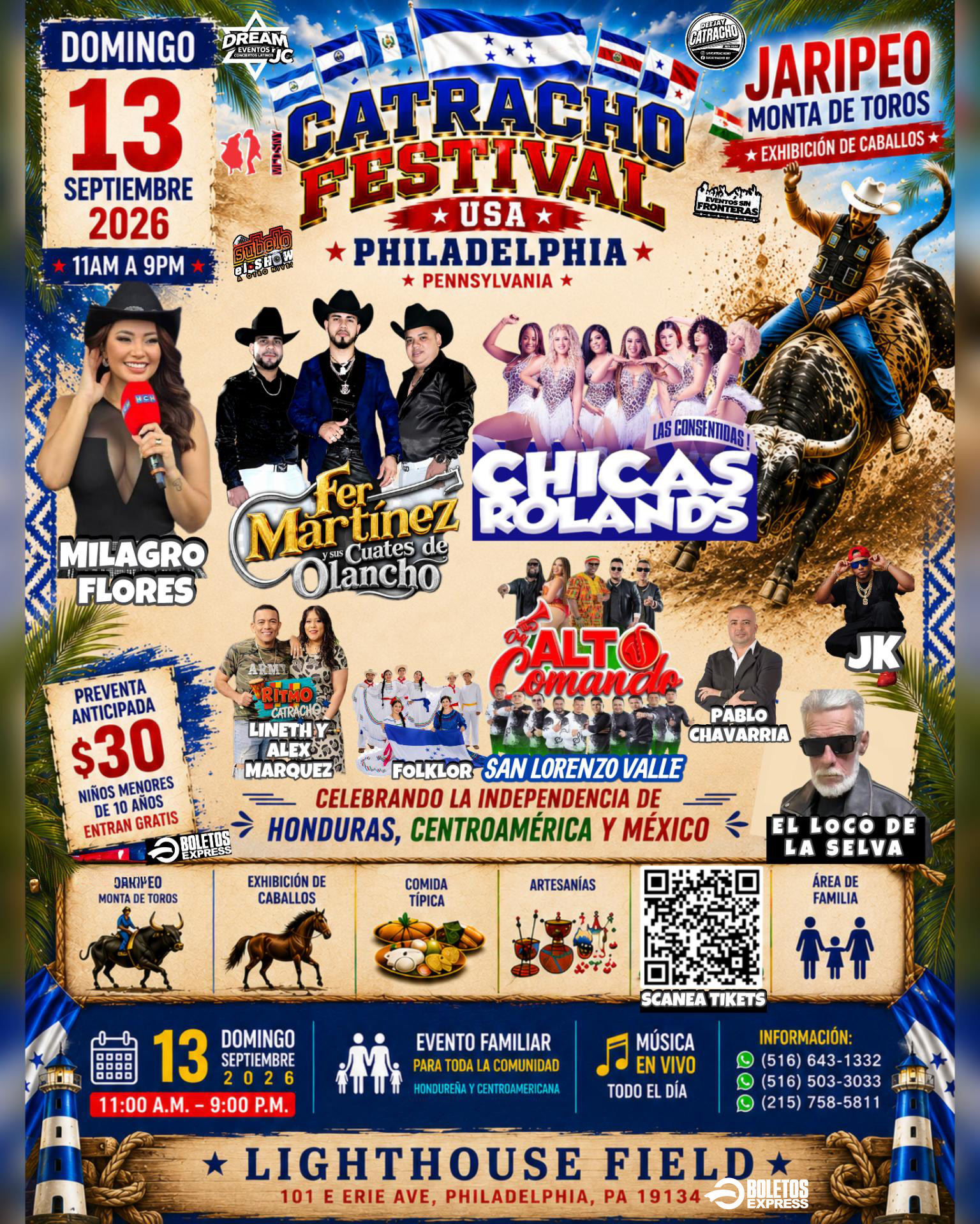 Buy tickets for Dom 13 Sept / Festival hondureño & Jaripeo / Philadelphia PA Dom 13 Sept / Festival hondureño & Jaripeo / Philadelphia PA