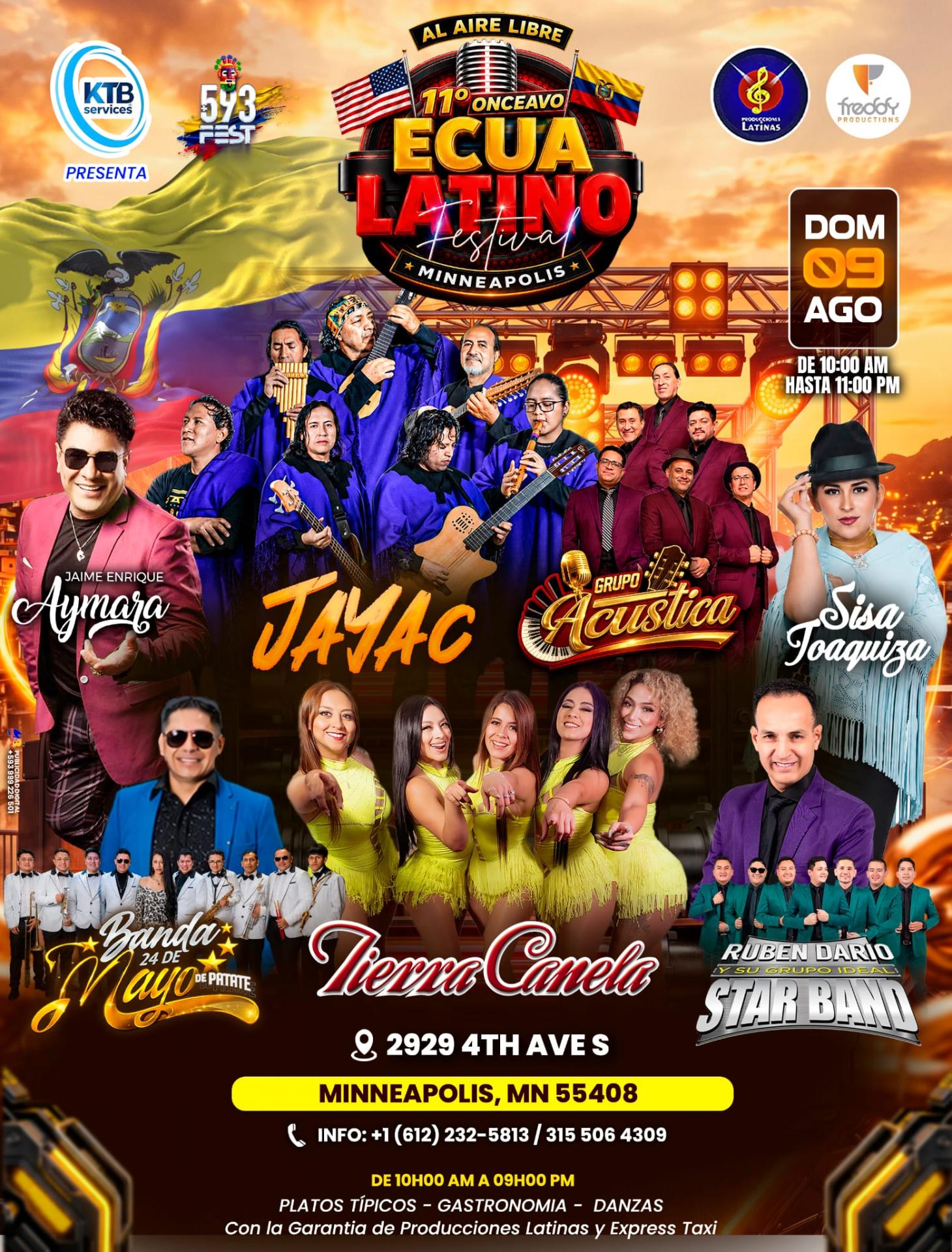 Buy tickets for 11°OCEAVO FESTIVAL ECUA-LATINO 11°OCEAVO FESTIVAL ECUA-LATINO