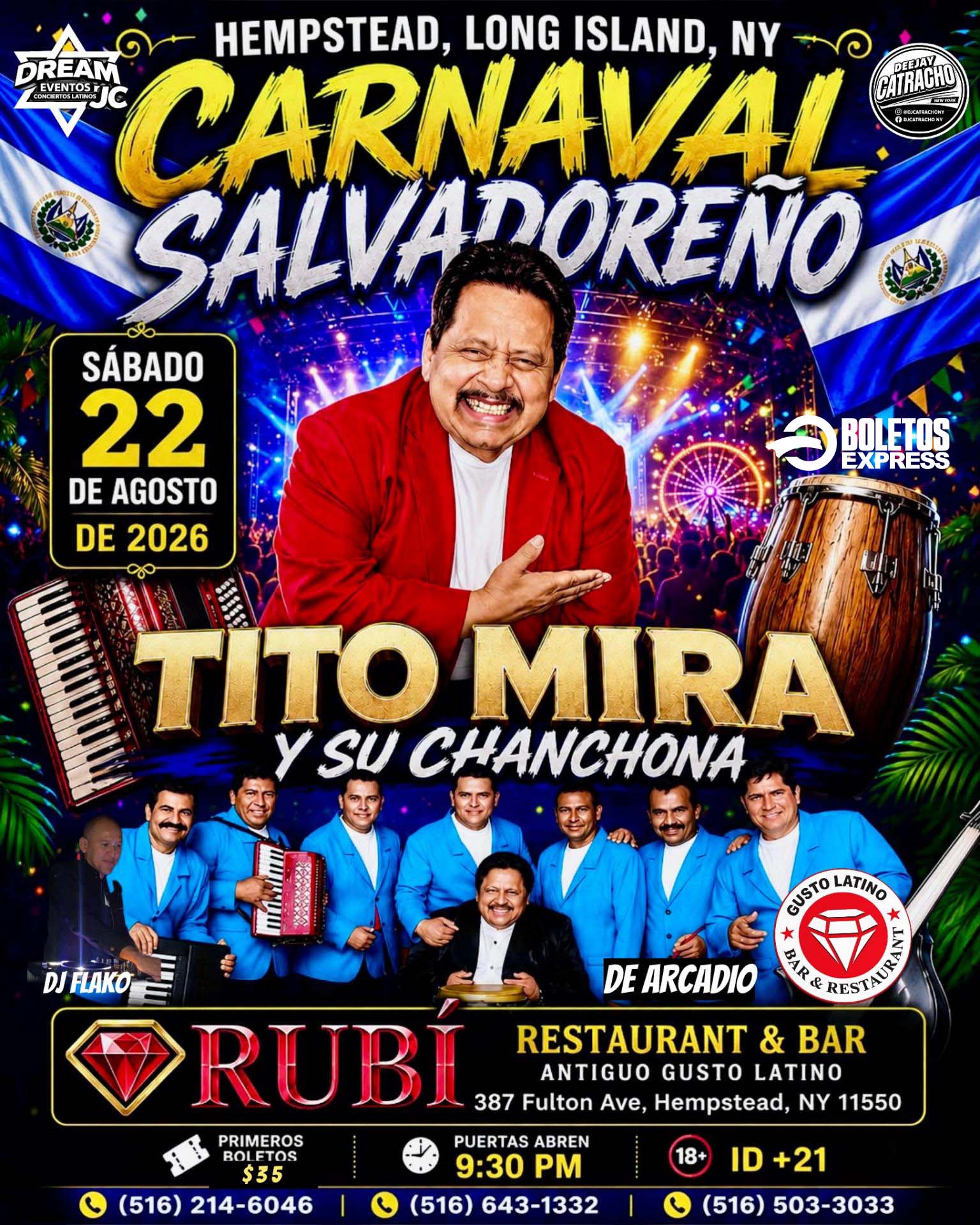 Tito mira y sus chanchona de Arcadio / Hempstead NY