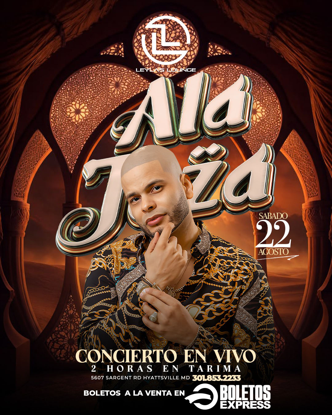 Ala Jaza en Concierto en Leyla's Rest. & Lounge - Hyattsville, MD