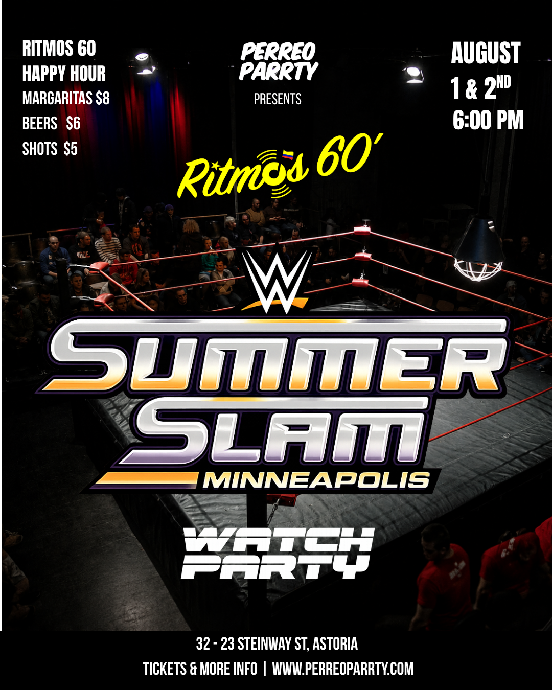 Summer Slam Minneapolis Wrestling Watch Party @ Ritmos Colombian Bar Party