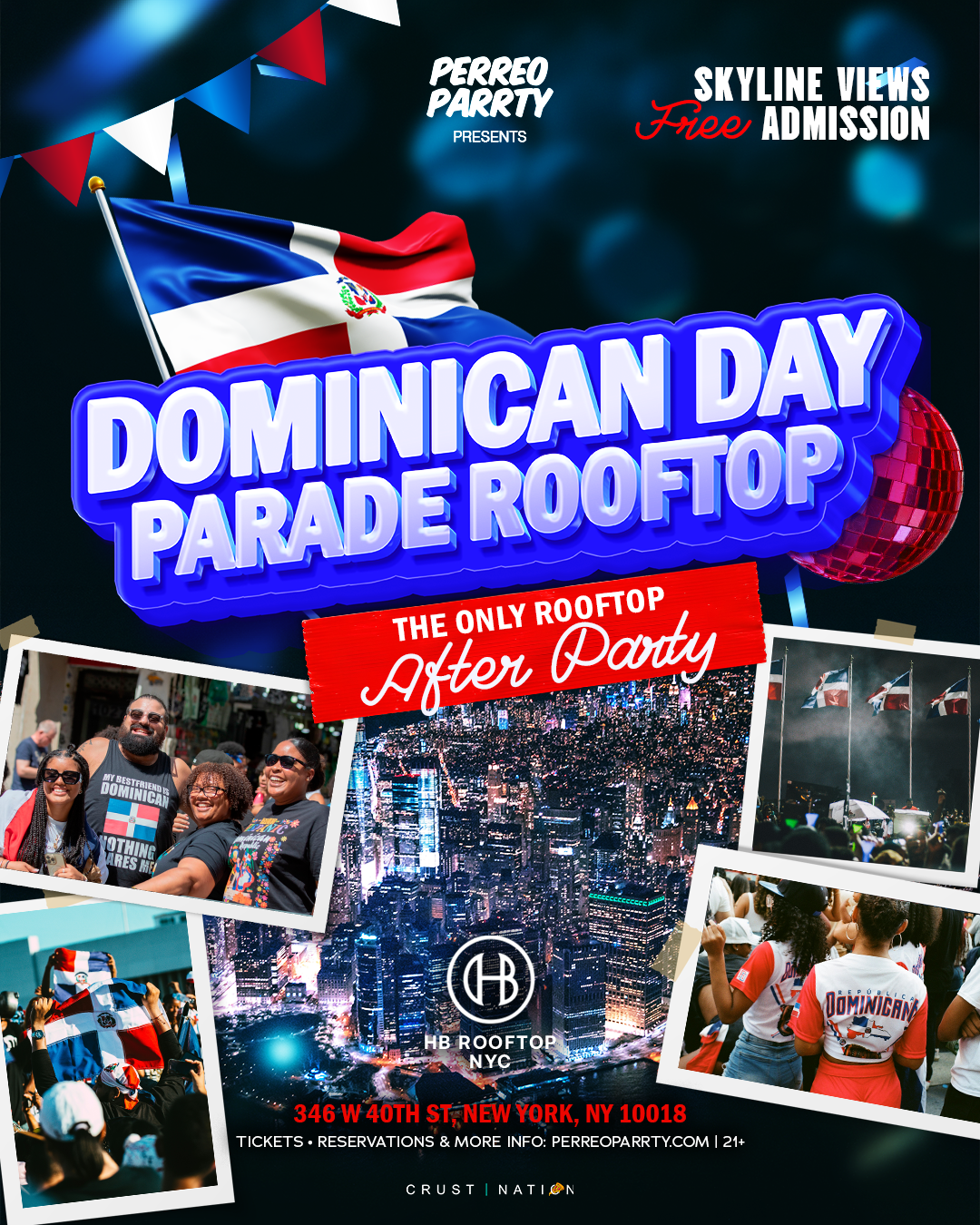 Buy tickets for Rooftop Dominican Parade After Party Skyline Views Perreo Parrty Rooftop Dominican Parade After Party Skyline Views Perreo Parrty