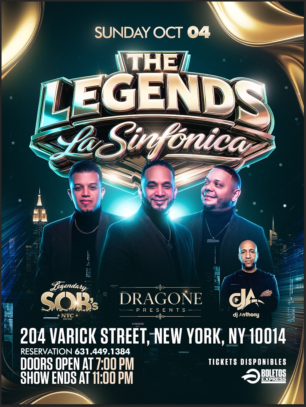Buy tickets for The Legends at SOB'S The Legends at SOB'S