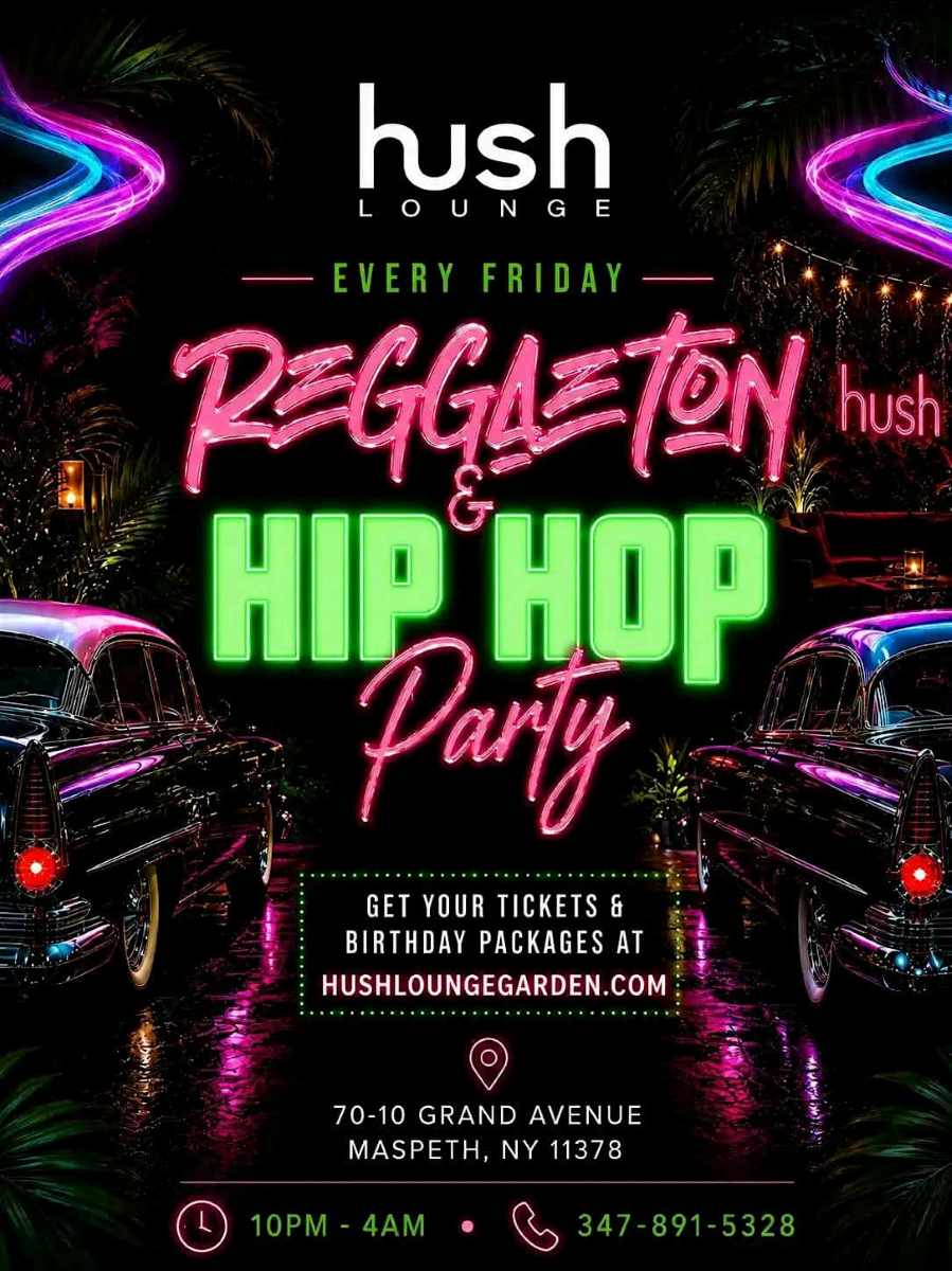 Reggaeton & Hip Hop Party at Hush Lounge Garden Queens