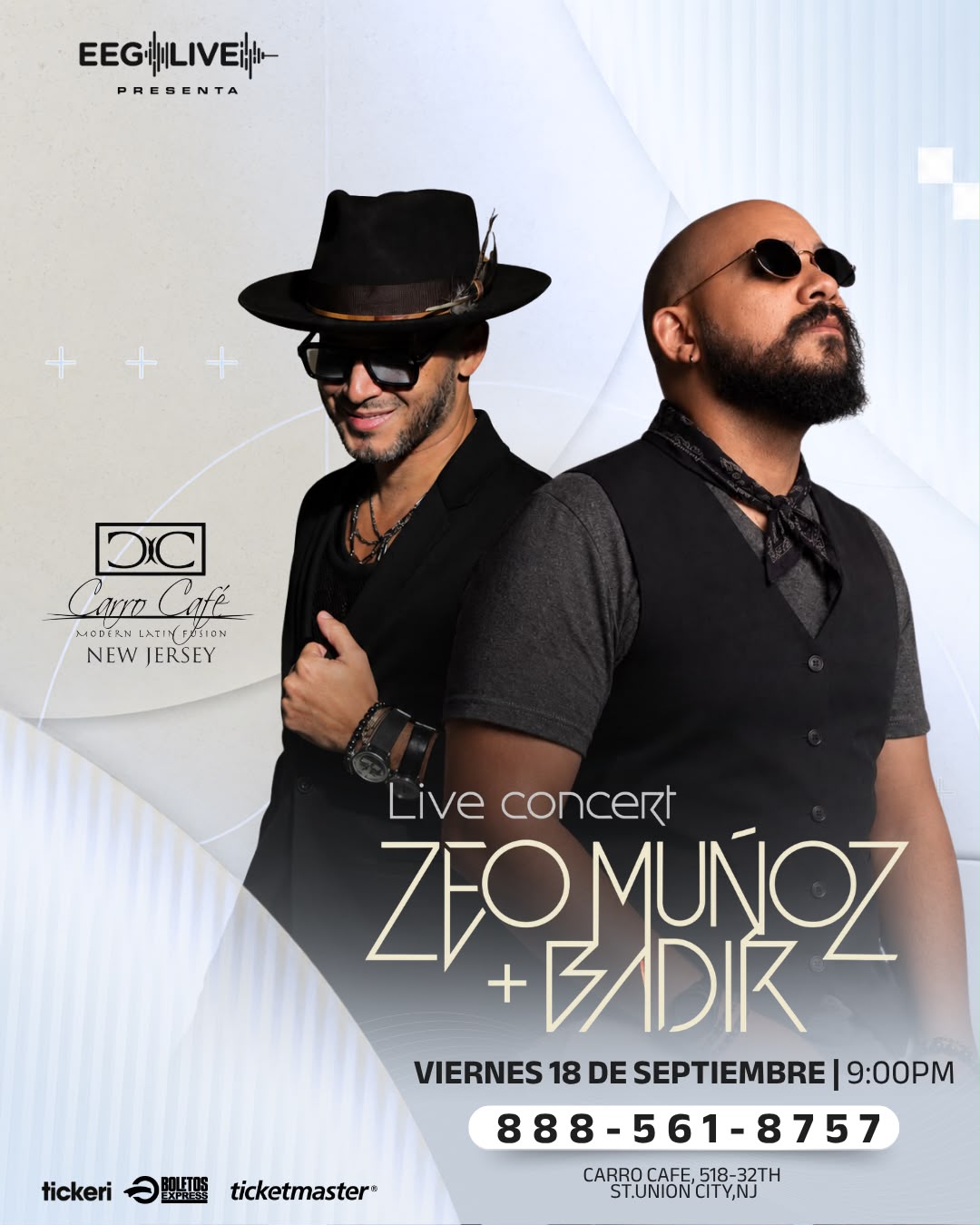 Buy tickets for ZEO MUNOZ + BADIR | RESERVA DE MESA ZEO MUNOZ + BADIR | RESERVA DE MESA