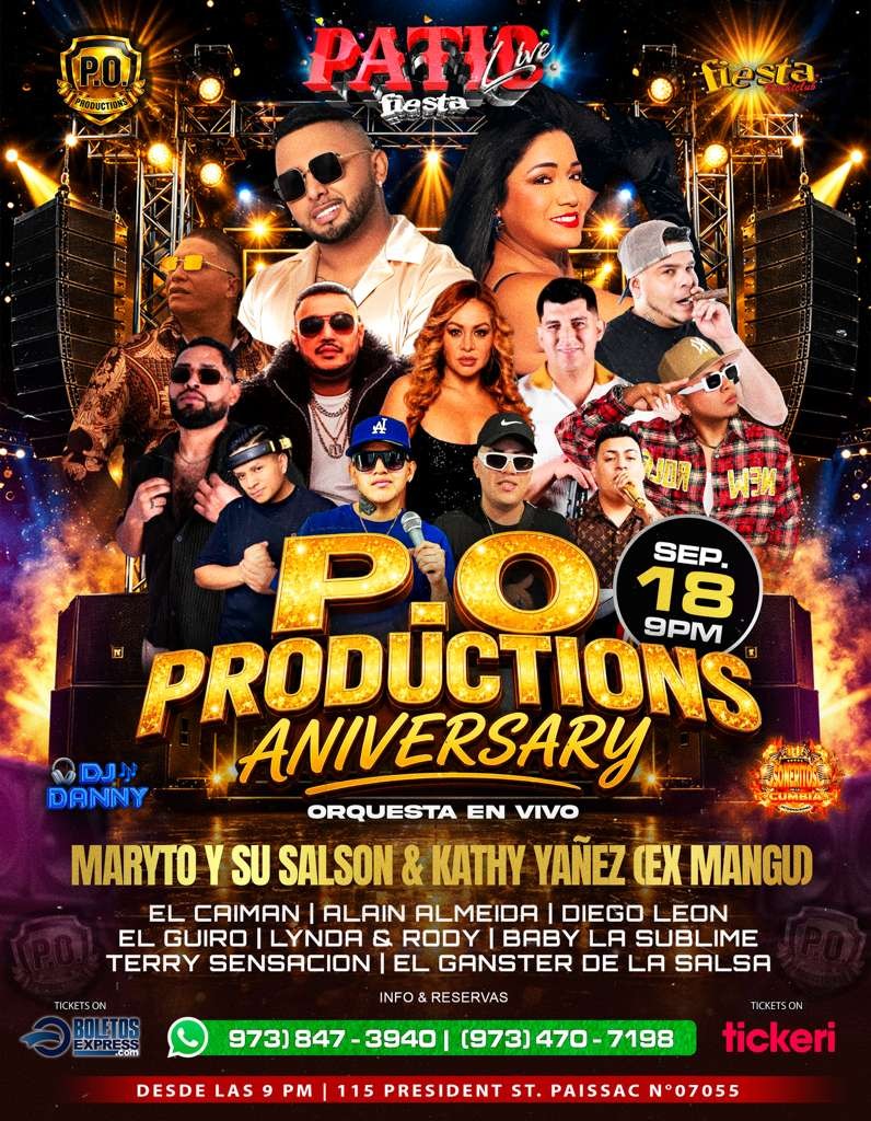 P.O PRODUCTIONS ANIVERSARY