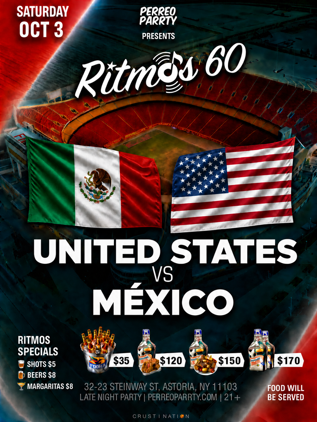 Buy tickets for Mexico vs USA Soccer Game Watch Party at Ritmos 60 Salsa Bar Mexico vs USA Soccer Game Watch Party at Ritmos 60 Salsa Bar