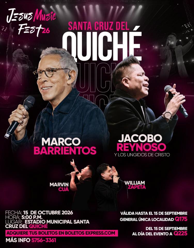 Buy tickets for Jesús Music Fest Quiche 2026 Jesús Music Fest Quiche 2026