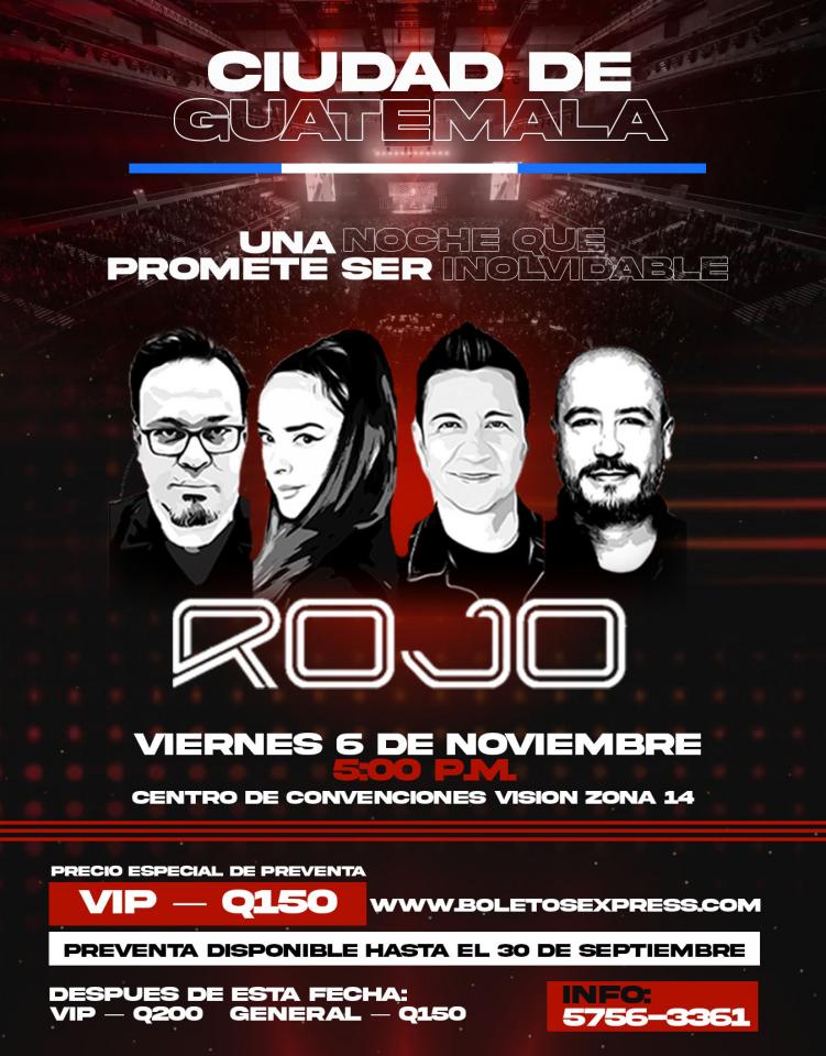 Buy tickets for Rojo Ciudad Capital Rojo Ciudad Capital