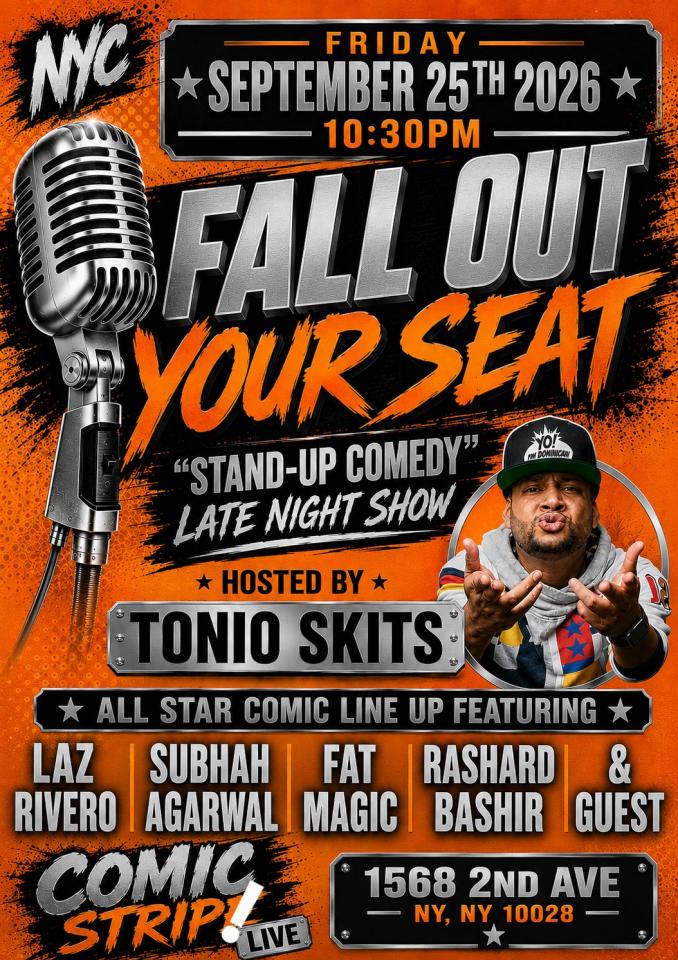 Buy tickets for Tonio Skits @ Fall Out Your Seat Stand Up Comedy Show Tonio Skits @ Fall Out Your Seat Stand Up Comedy Show