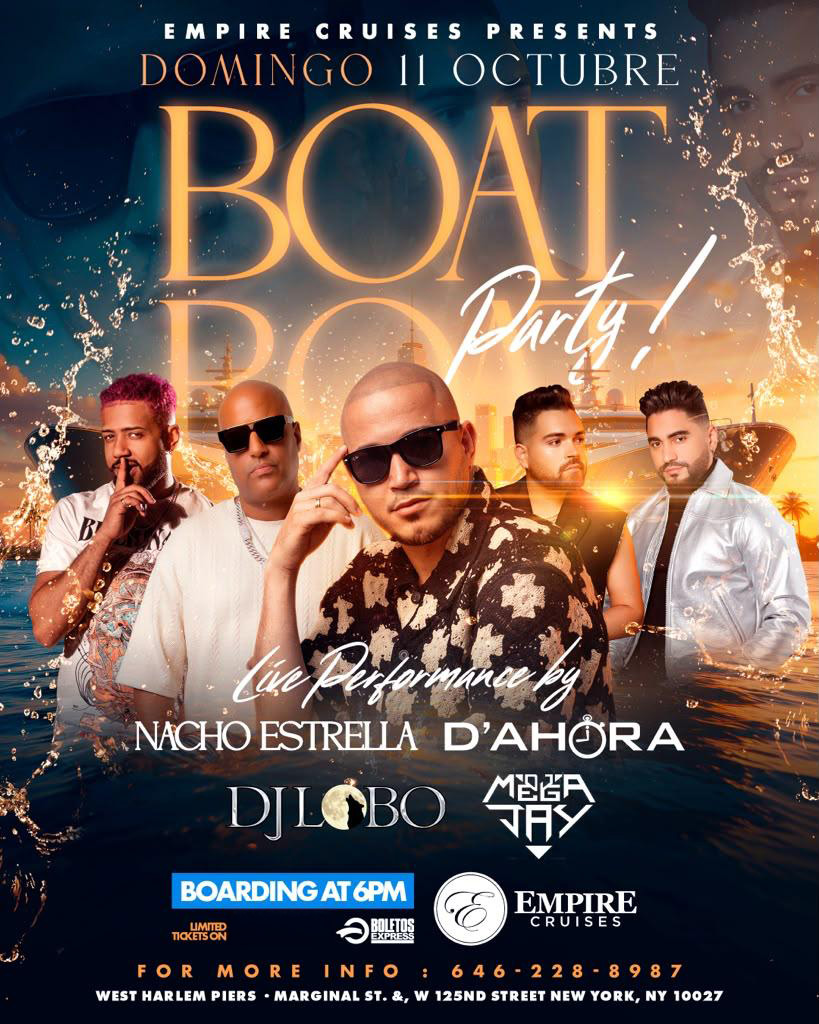 Buy tickets for MEGA BARCO CON NACHO ESTRELLA / EL GRUPO D' AHORA / DJ MEGA JAY / DJ LOBO MEGA BARCO CON NACHO ESTRELLA / EL GRUPO D' AHORA / DJ MEGA JAY / DJ LOBO