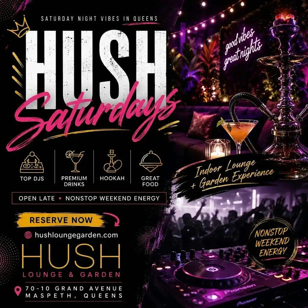 Buy tickets for Hush Saturdays at Hush Lounge Garden Queens – Sep 19 Hush Saturdays at Hush Lounge Garden Queens – Sep 19