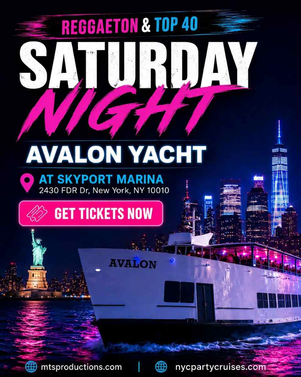Buy tickets for Reggaeton Boat Party NYC | Avalon Yacht at Skyport Marina | Sep 19 Reggaeton Boat Party NYC | Avalon Yacht at Skyport Marina | Sep 19