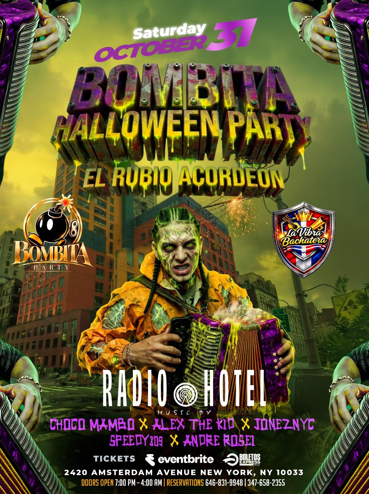 Buy tickets for The Hunted hotel 👻🔥 Bombita Party & La Vibra Bachatera. Present The Hunted hotel 👻🔥 Bombita Party & La Vibra Bachatera. Present