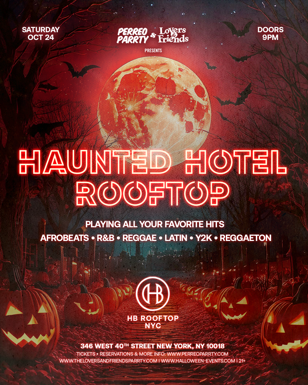 The Haunted Hotel Rooftop - Halloween the #1 Skyline Views of NYC