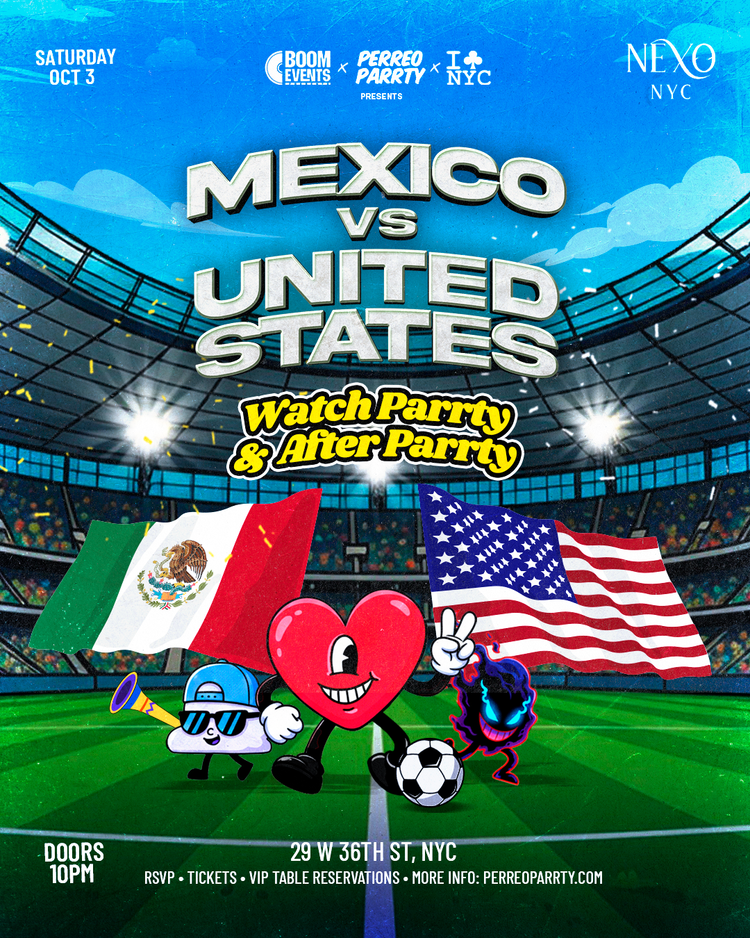 Mexico vs United States Soccer Watch Parrty & After Parrty at NEXO Midtown