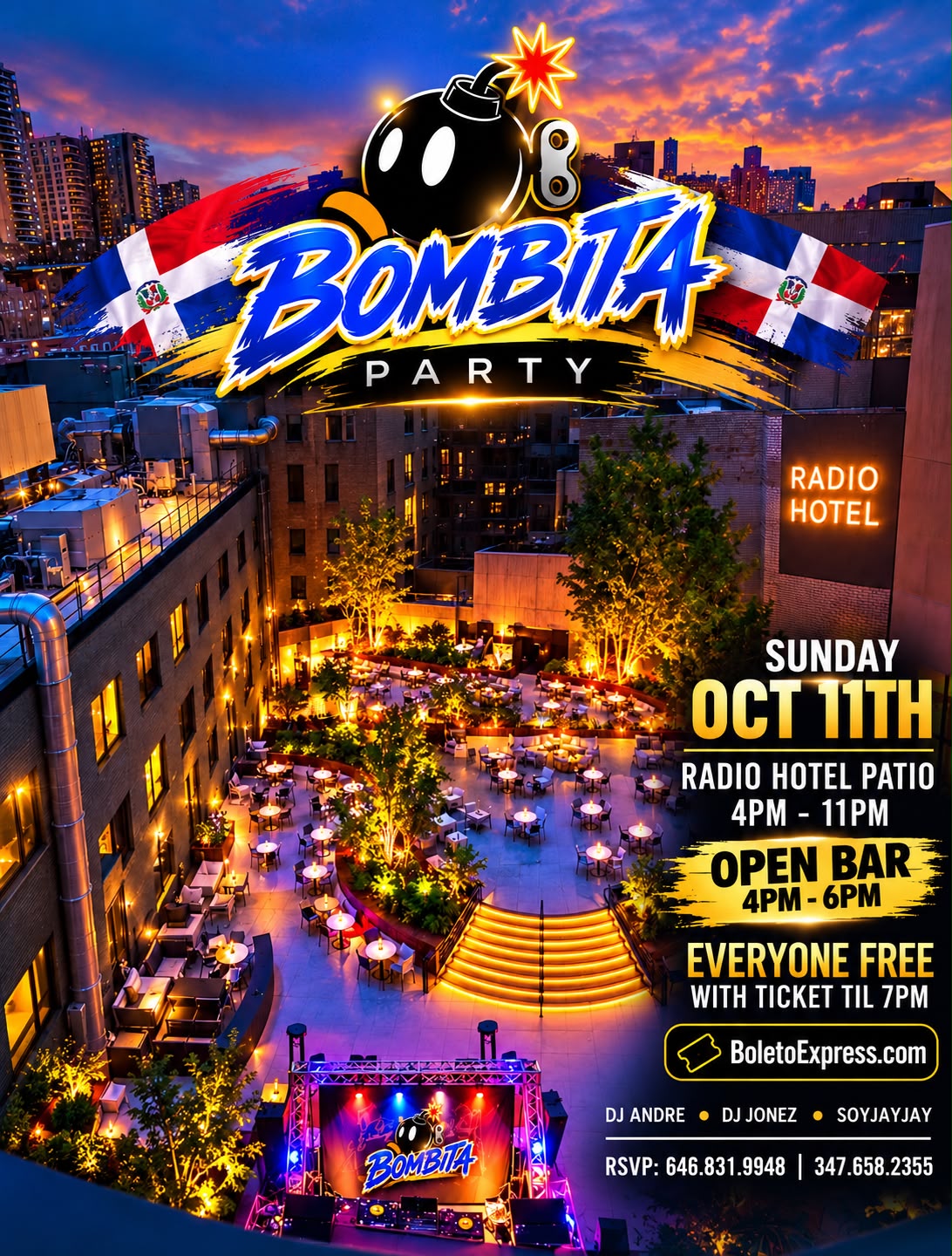 COLUMBUS DAY WEEKEND BOMBITA PARTY!!!!