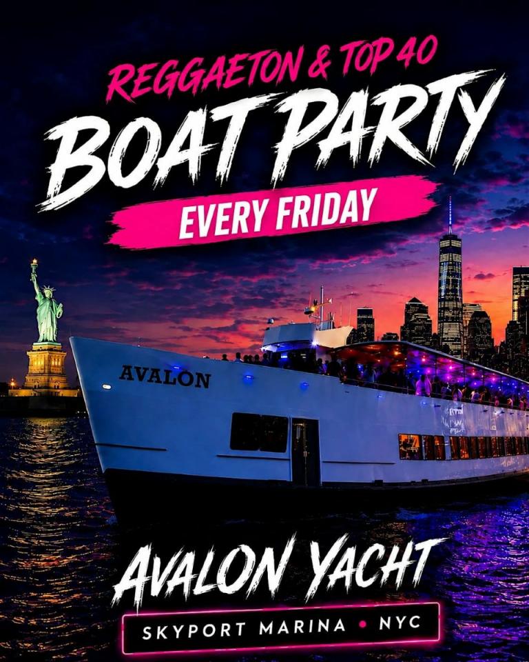 Reggaeton Boat Party NYC | Avalon Yacht at Skyport Marina – Oct 9