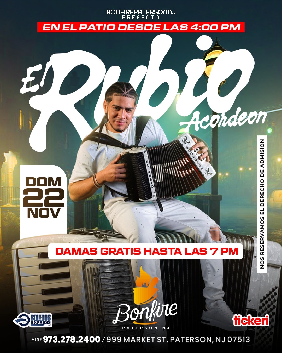 Buy tickets for El Rubio Acordeon El Rubio Acordeon