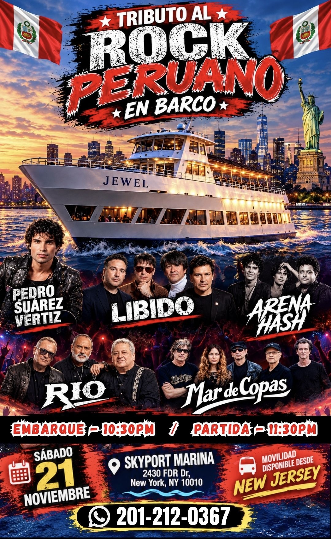 Buy tickets for TRiBUTO AL ROCK PERUANO EN BARCO - NY TRiBUTO AL ROCK PERUANO EN BARCO - NY