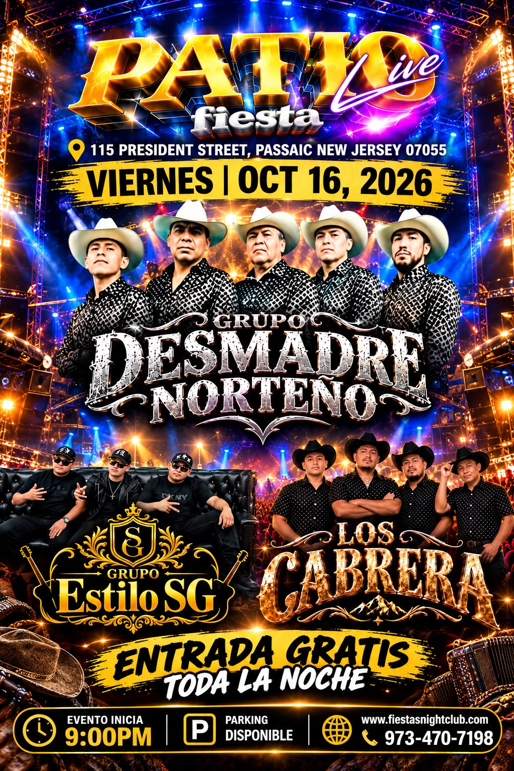 Buy tickets for GRUPO DESMADRE NORTENO, GRUPO ESTILO SG, LOS CABRERA GRUPO DESMADRE NORTENO, GRUPO ESTILO SG, LOS CABRERA