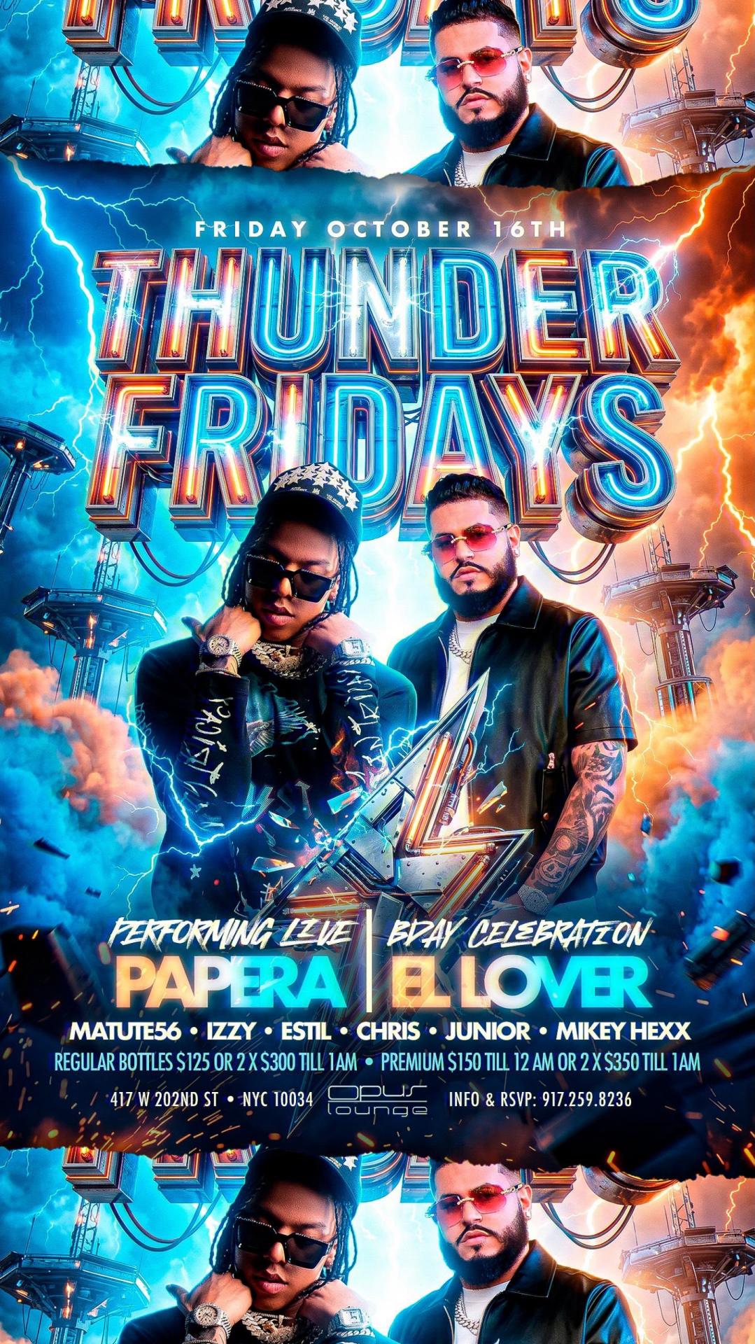 Buy tickets for Thunder Friday Thunder Friday