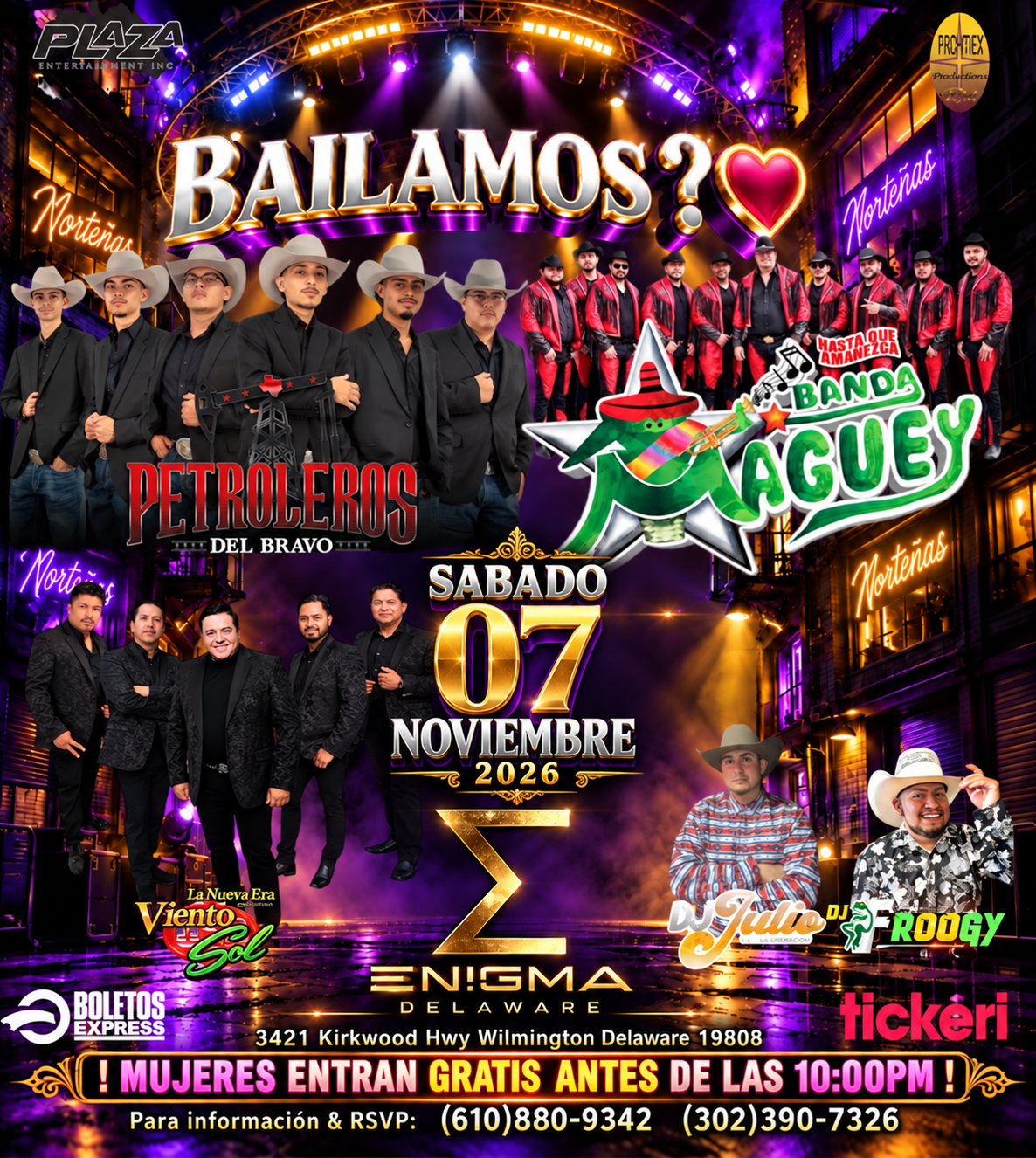 Buy tickets for PETROLEROS DEL BRAVO - BANDA MAGUEY - LA NUEVA ERA VIENTO DEL SOL PETROLEROS DEL BRAVO - BANDA MAGUEY - LA NUEVA ERA VIENTO DEL SOL