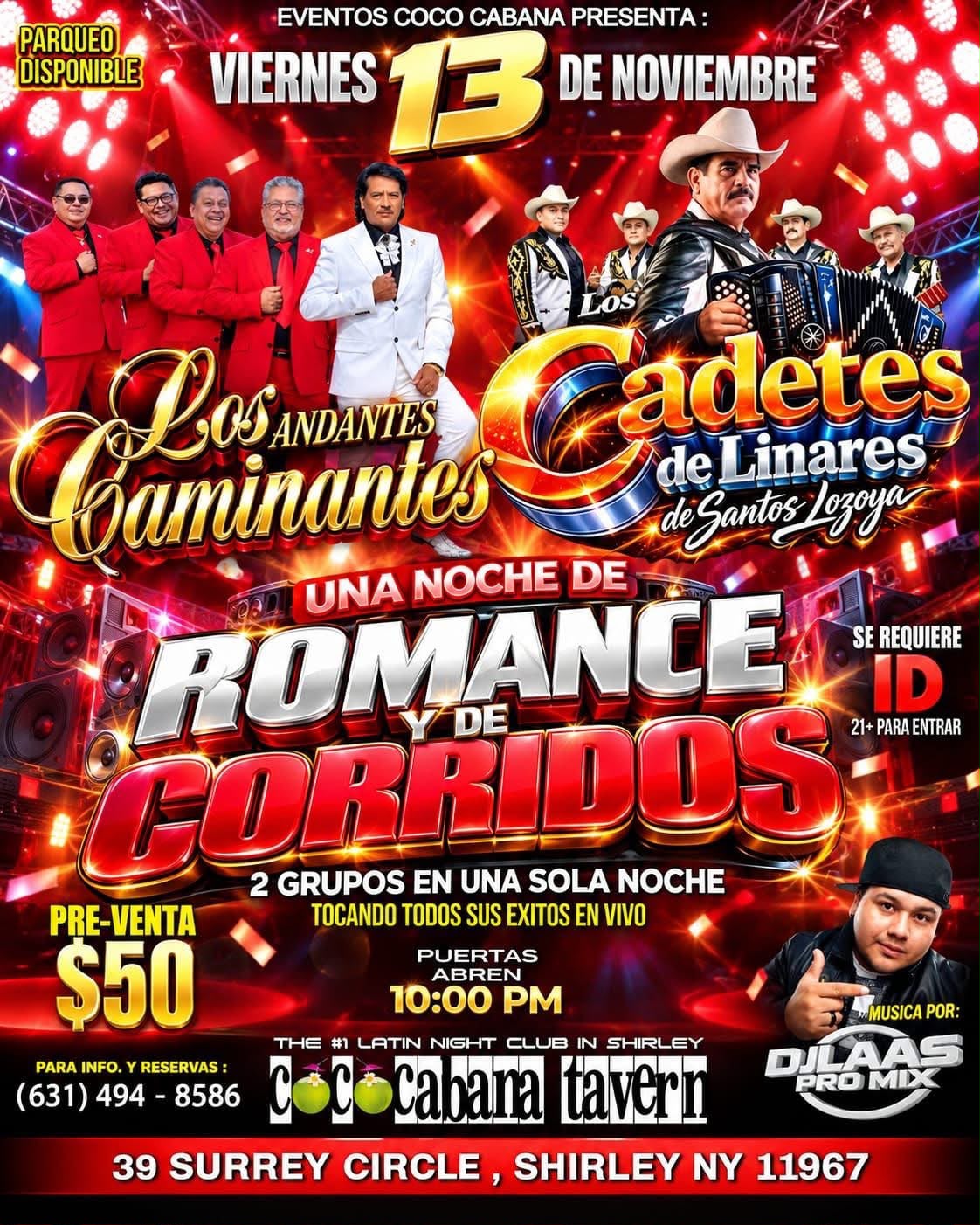 Buy tickets for Los caminantes vs Cadetes Linares / Viernes 13 Nov / Shirley Long island NY Los caminantes vs Cadetes Linares / Viernes 13 Nov / Shirley Long island NY