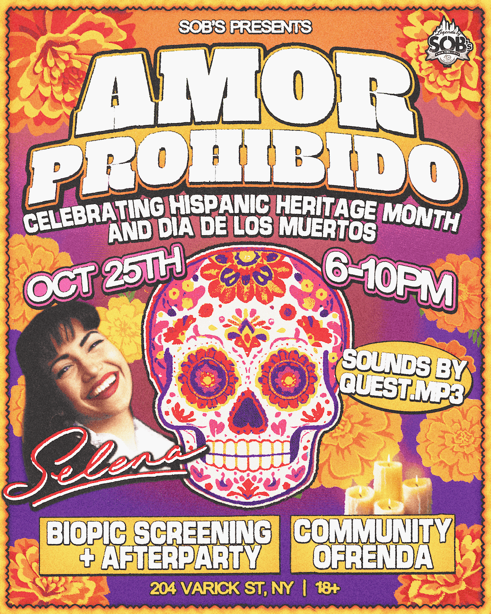 Buy tickets for Amor Prohibido: Selena Biopic Screening, DJ Sets, & Community Ofrenda Amor Prohibido: Selena Biopic Screening, DJ Sets, & Community Ofrenda