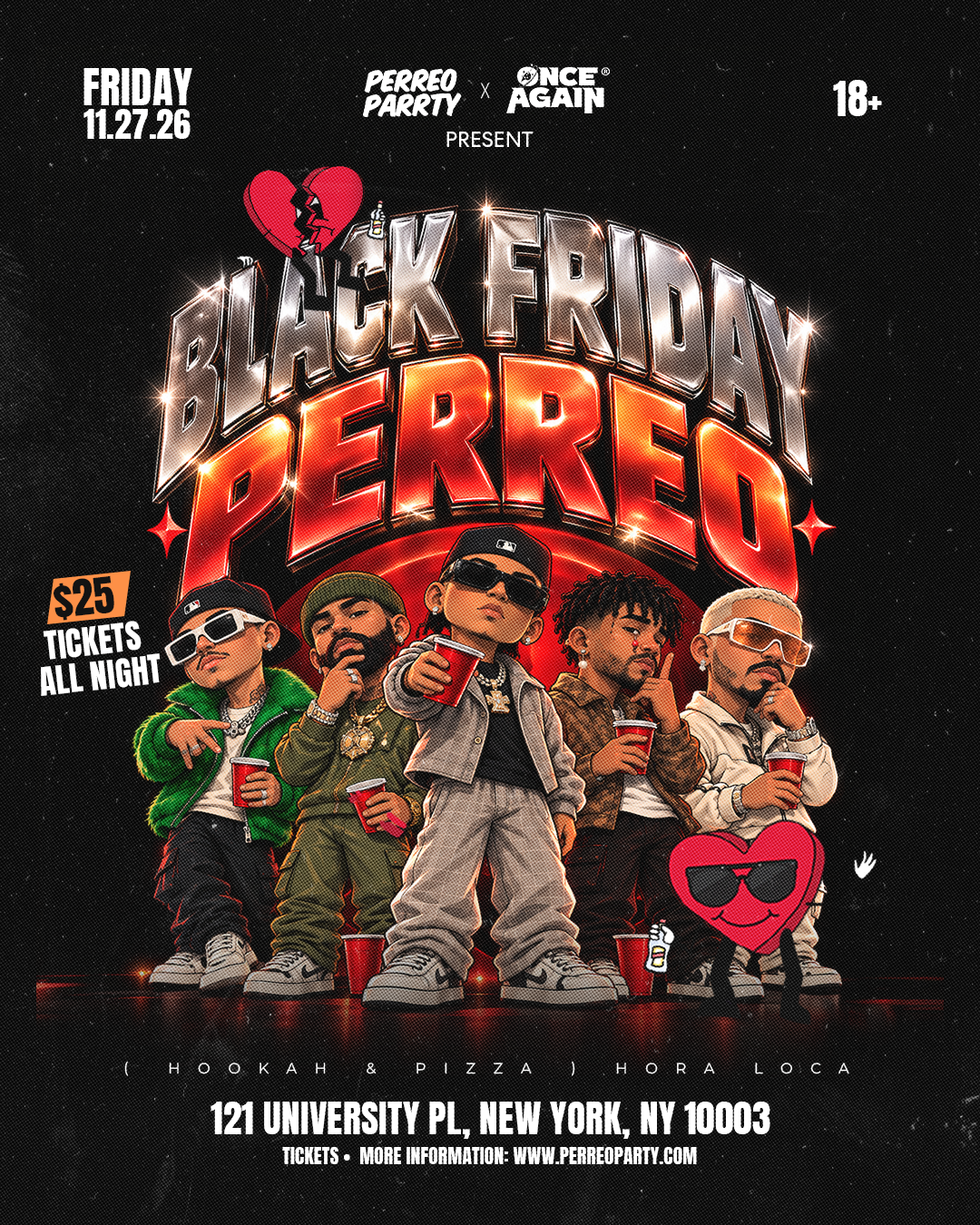 Cabros Chicos: BLACK FRIDAY PERREO | $25.00 TICKETS ALL NIGHT (18+)